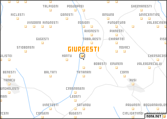 map of Giurgeşti