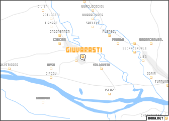 map of Giuvărăşti