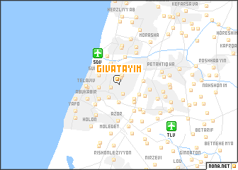 map of Giv‘atayim