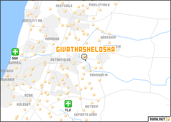 map of Giv‘at HaShelosha