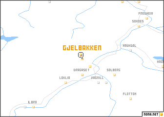 map of Gjelbakken
