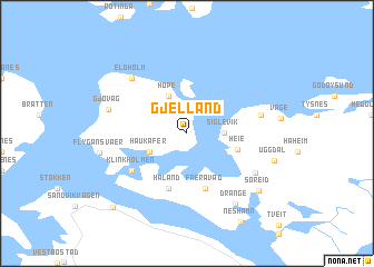 map of Gjelland
