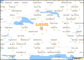 map of Gjesing