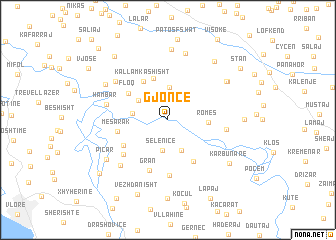 map of Gjonçë