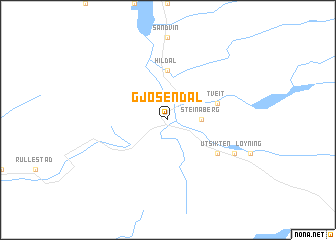 map of Gjøsendal