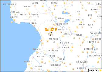 map of Gjuzë