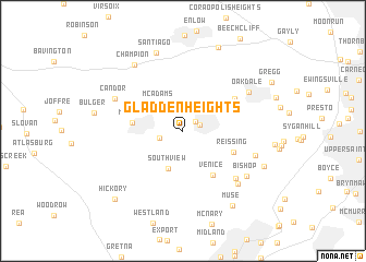 map of Gladden Heights