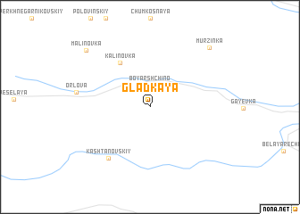 map of Gladkaya