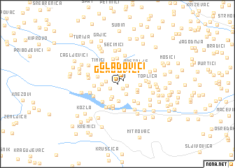 map of Gladovići