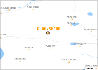 map of Gladyshevo