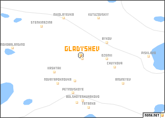 map of Gladyshev