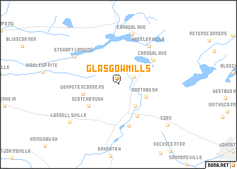 map of Glasgow Mills