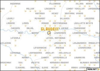 map of Glaudeix