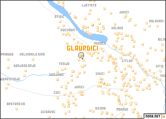 map of Glaurdići