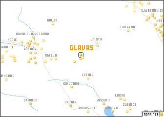 map of Glavaš