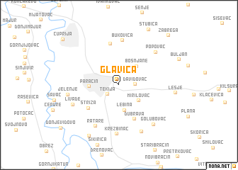 map of Glavica