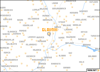 map of Glavnik