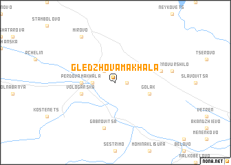 map of Gledzhova Makhala