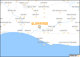 map of Glemminge