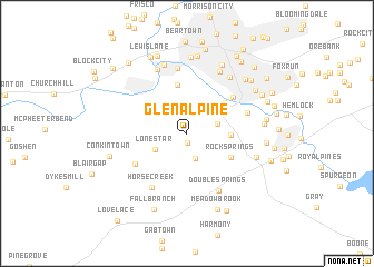 map of Glen Alpine