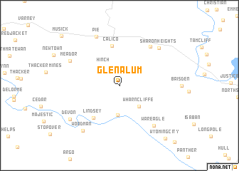 map of Glen Alum