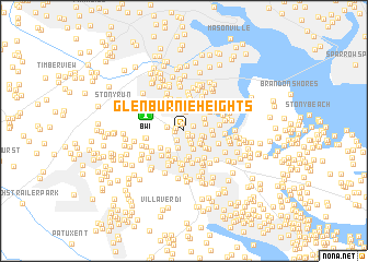 map of Glen Burnie Heights