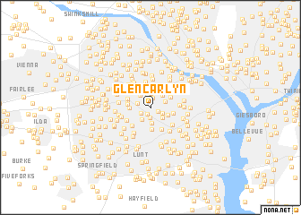 map of Glencarlyn