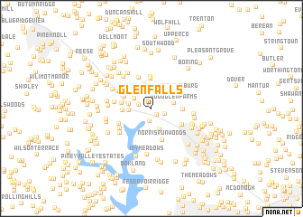 map of Glen Falls