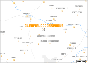 map of Glenfield Crossroads