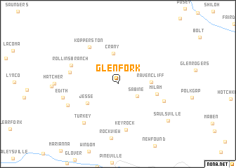 map of Glen Fork