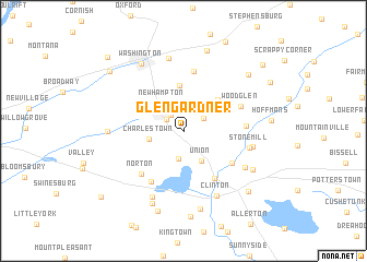 map of Glen Gardner