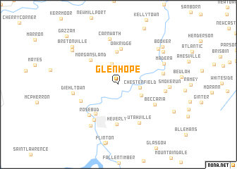 map of Glen Hope