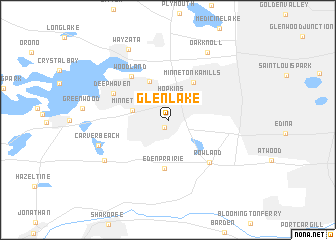 map of Glen Lake