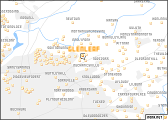 map of Glen Leaf