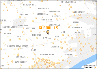 map of Glen Mills