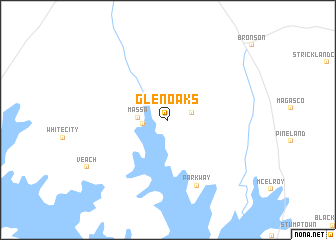 map of Glen Oaks