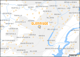 map of Glen Ridge