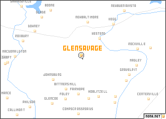 map of Glen Savage