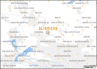 map of Glienicke