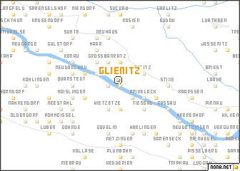 map of Glienitz