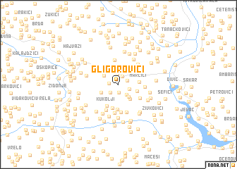 map of Gligorovići