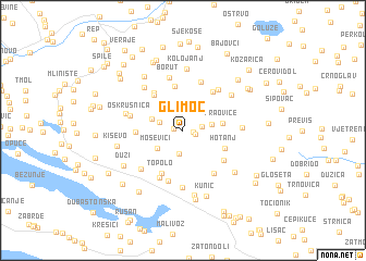 map of Glimoč