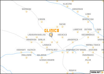 map of Glinica