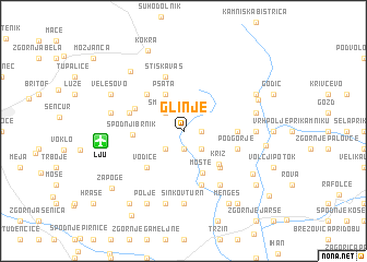 map of Glinje