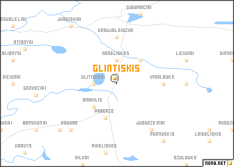 map of Glintiškis