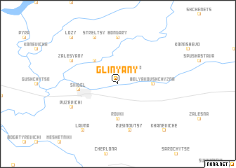 map of Glinyany