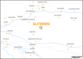 map of Glitenieši