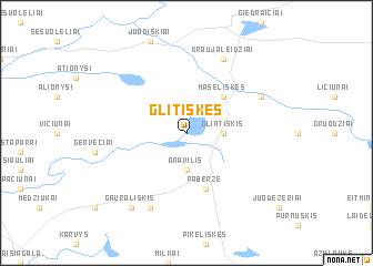 map of Glitiškės