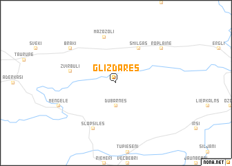 map of Glizdāres