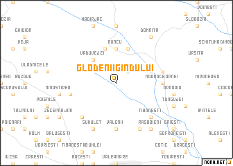 map of Glodenii Gîndului